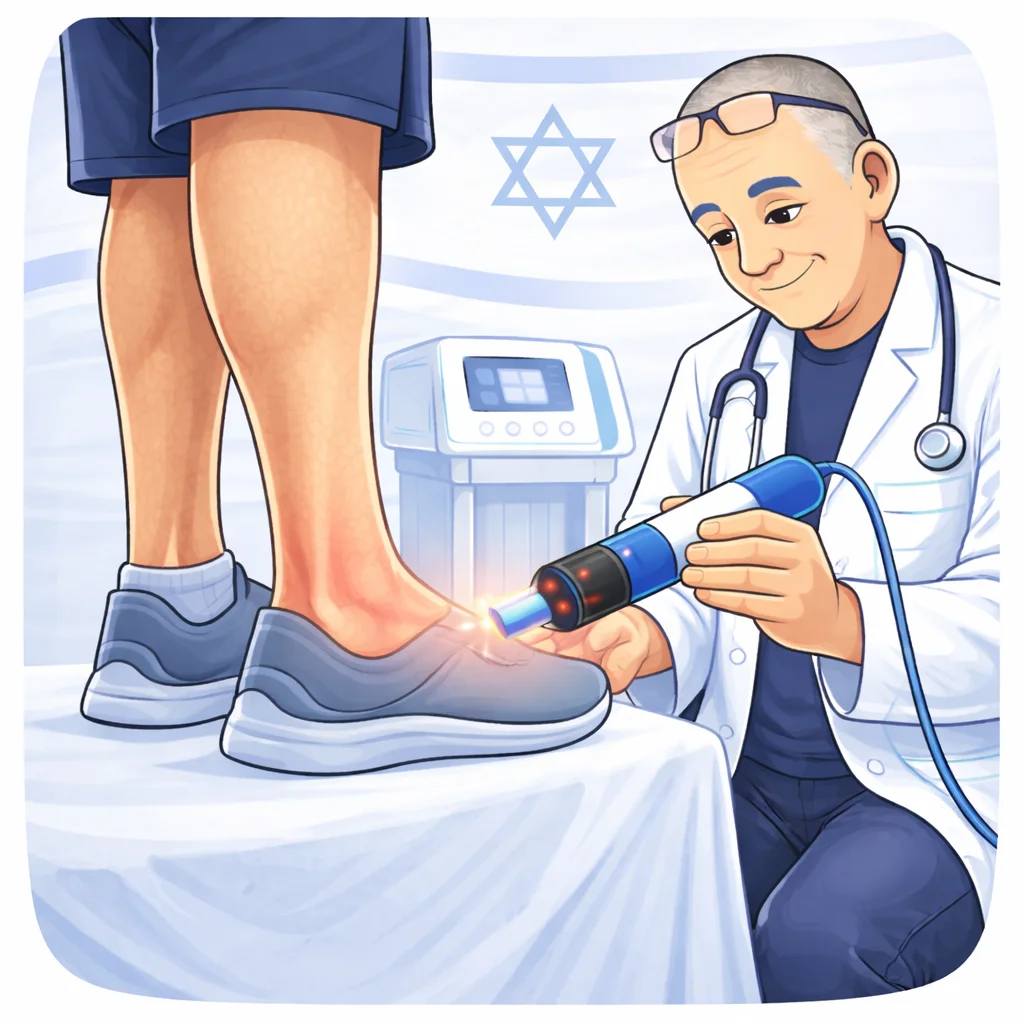 Ударно-волновая терапия в Израиле - клиника лечения боли - Помощь при боли в ахилловом сухожилии (УВТ)